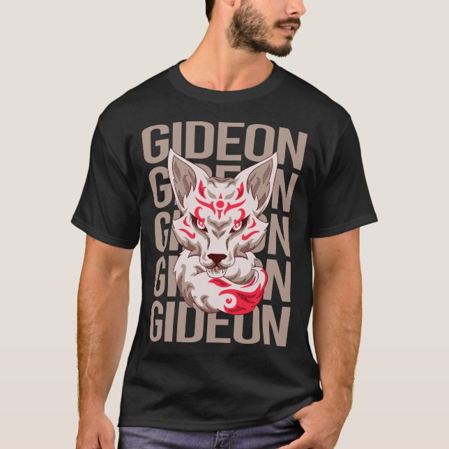 Fox Face - Gideon Name T-Shirt (Vorderseite)