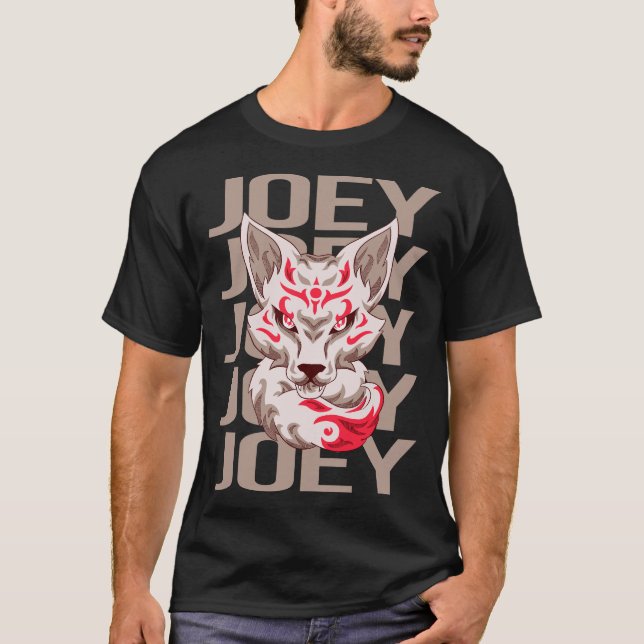 Fox Face - Joey Name T-Shirt (Vorderseite)