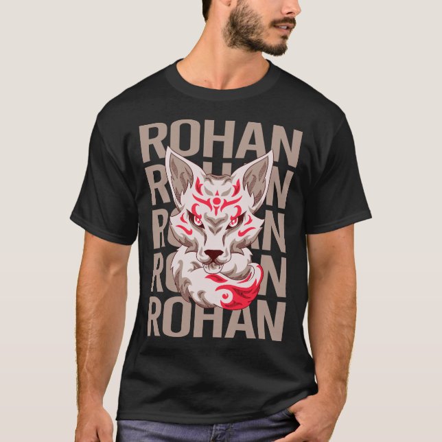 Fox Face - Rohan Name T-Shirt (Vorderseite)