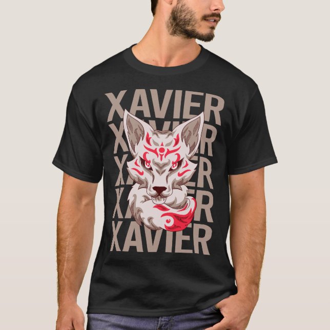 Fox Face - Xavier Name T-Shirt (Vorderseite)