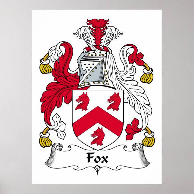 Fox-Familienwappen Poster (Vorne)