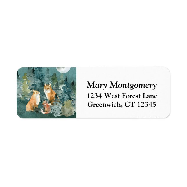 Fox Family Forest Full Moon Adresse (Vorne)