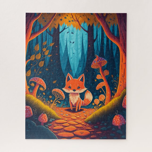 Fox Fantasy Animal Forest Illustration (Vertikal)