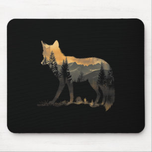 Fox Forest Nature Lover Mountains Wandern Camping Mousepad