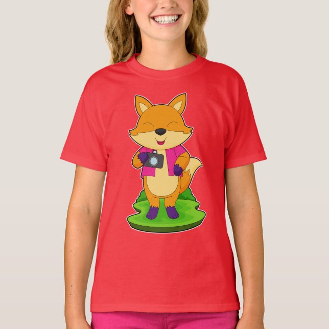 Fox-Fotograf-Kamera T-Shirt (Vorderseite)