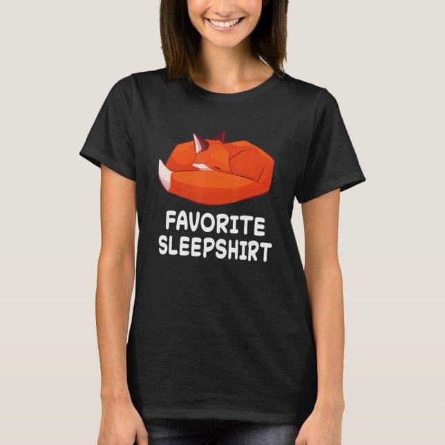 Fox Foxes Nickerchen Schlafen Schlafen Pajama Paja T-Shirt (Vorderseite)