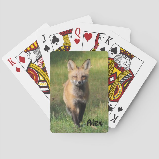 Fox Friend Bicycle Playing Cards - Personalisieren Spielkarten (Rückseite)