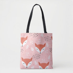 Fox Fun: Niedliches Waldmuster Tasche