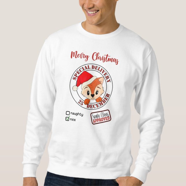 *~* Fox genehmigte Sonderlieferung Naughty Nice Sweatshirt (Vorderseite)