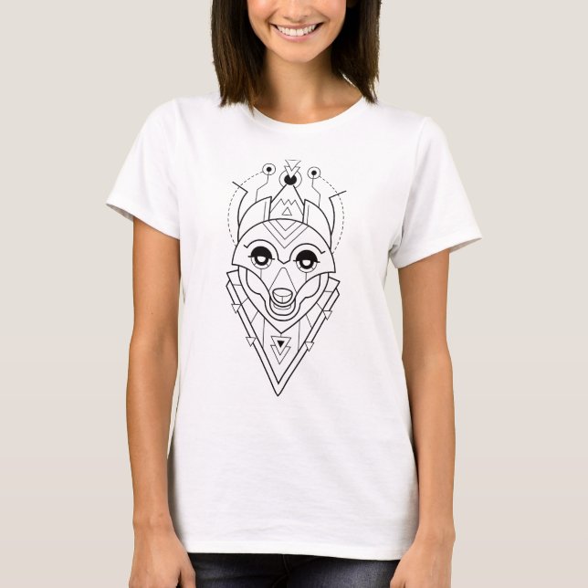 Fox geometrisch T-Shirt (Vorderseite)