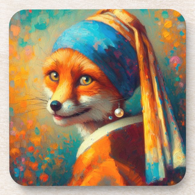 Fox Getränkeuntersetzer (Vorderseite)