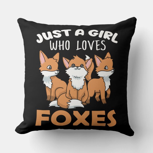 Fox Gifts Women Fox Gifts Girls Fox Lover Fox Kissen (Vorderseite)