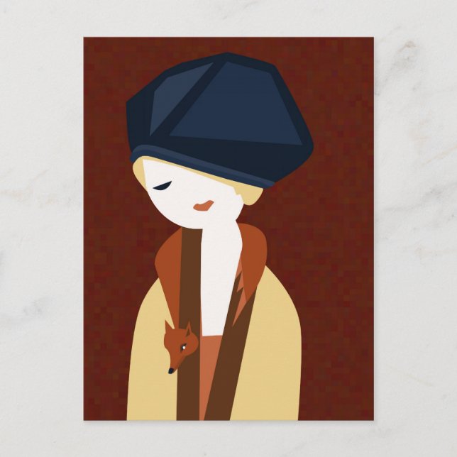 Fox Girl Postkarte (Vorderseite)