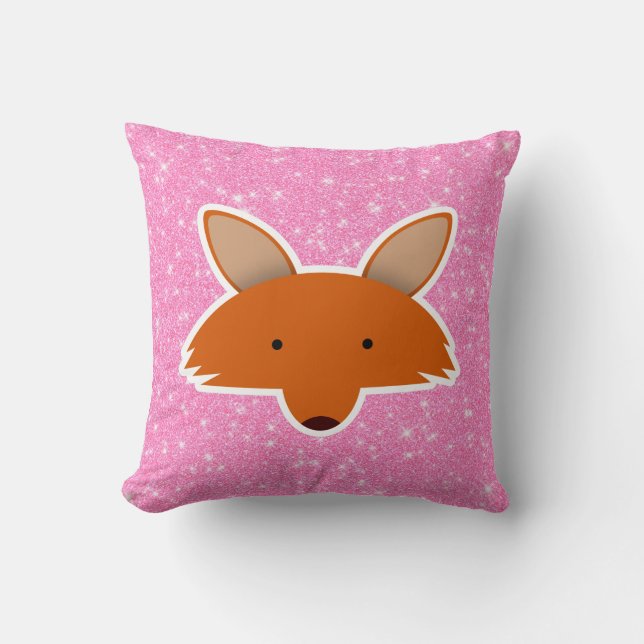Fox-Glitzer Kissen (Vorderseite)