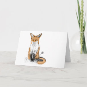 Fox Greeting Card Karte
