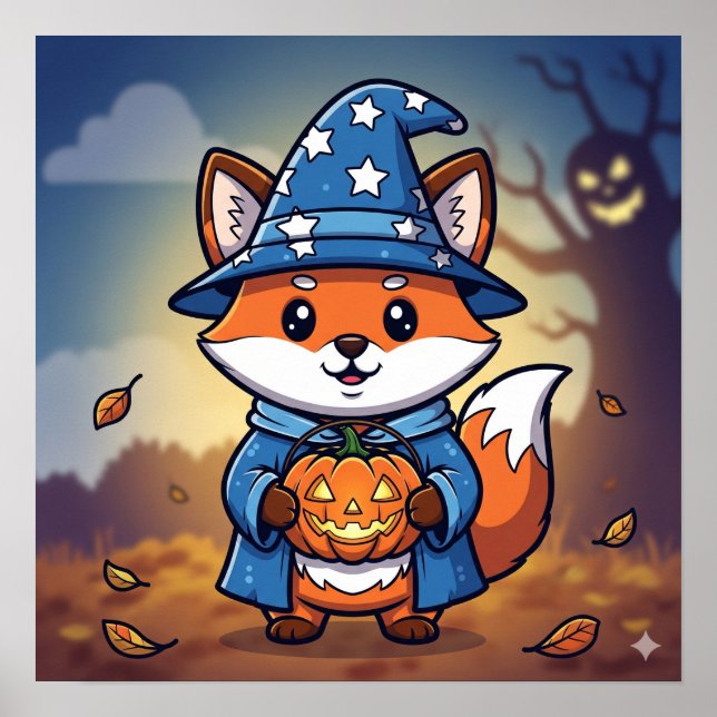 Fox - Halloween-Zauberer spiegeln Poster (Vorne)