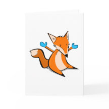 Fox-Handschuh - Gruß-Karte