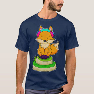Fox-Headphone-Musik T-Shirt