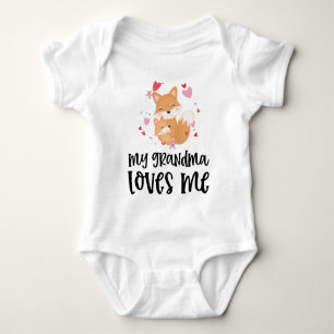 Fox Heart Geschenk für Großkind Meine Oma Lieben Baby Strampler