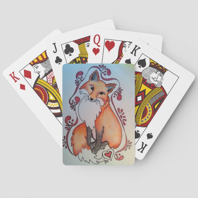 Fox & Heart Playing Cards Spielkarten (Rückseite)
