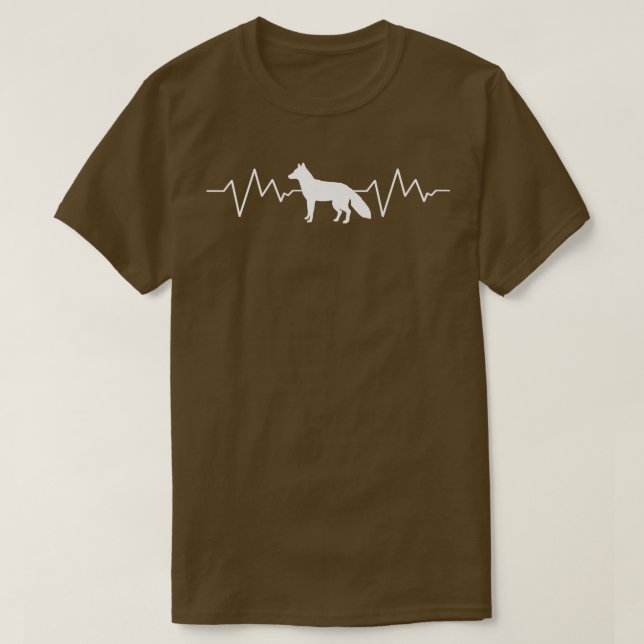 Fox Heartbeat Funny Animal LoverT-Shirt T-Shirt (Design vorne)