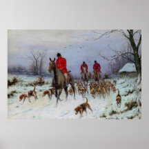 Fox Hunt Huntsmen und Hunden kehren Zuhause zurück