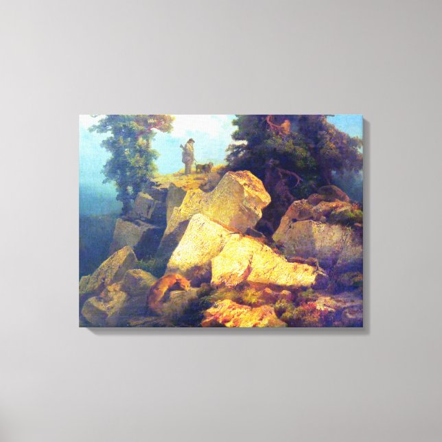 Fox Hunt Josef Navrátil nach 1850 Leinwanddruck (Vorderseite)