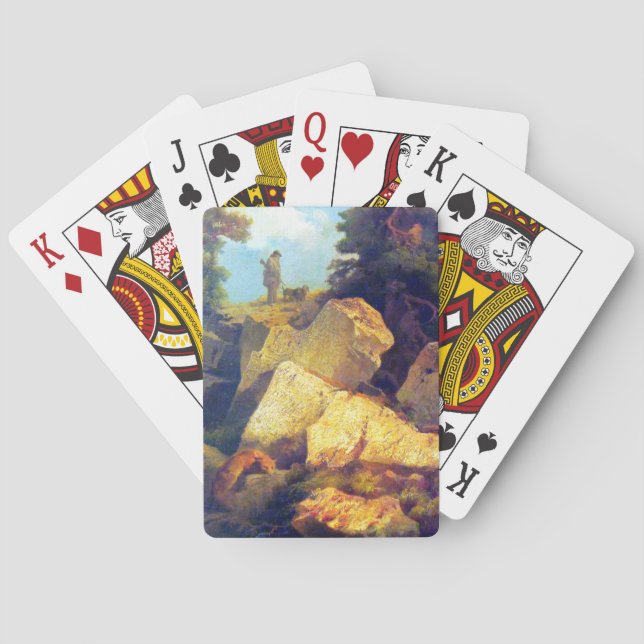 Fox Hunt Josef Navrátil nach 1850 Spielkarten (Rückseite)