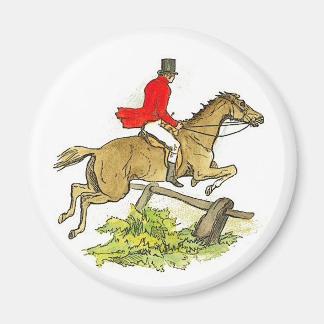 Fox Hunt Jumper Hunter Horseback Riding Magnet (Vorne)