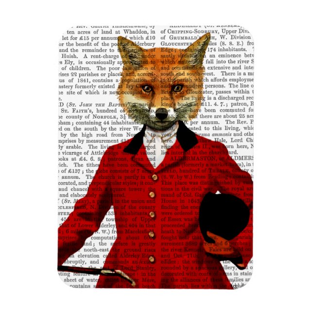 Fox Hunter 2-Portrait Magnet (Vertikal)