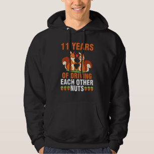 Fox Husband Ehefrau Verheiratet 11 Jahre Autofahre Hoodie
