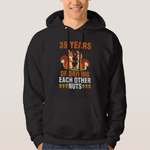 Fox Husband Ehefrau Verheiratet 39 Jahre Autofahre Hoodie