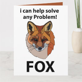 Fox ich kann helfen, jedes Problem Funny Fox zu lö Karte