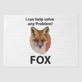 Fox ich kann helfen, jedes Problem Funny Fox zu lö Seidenpapier