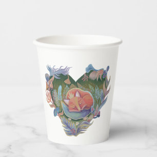 Fox Illustration Earth Day Pappbecher
