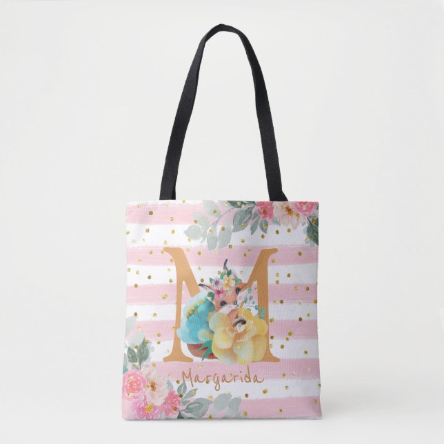 Fox Illustration Mutter, um von einem Baby Mädchen Tasche (Vorderseite)