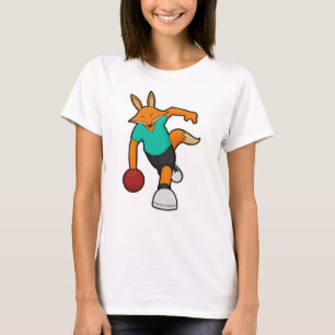 Fox im Bowling mit Bowlingball T-Shirt