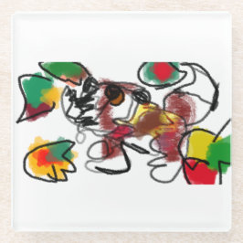 Fox im Herbst gewartet Glasuntersetzer