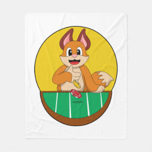 Fox im Poker mit Poker-Chips Fleecedecke