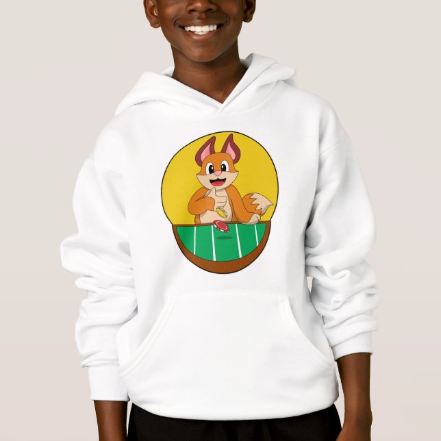 Fox im Poker mit Poker-Chips Hoodie (Vorderseite)