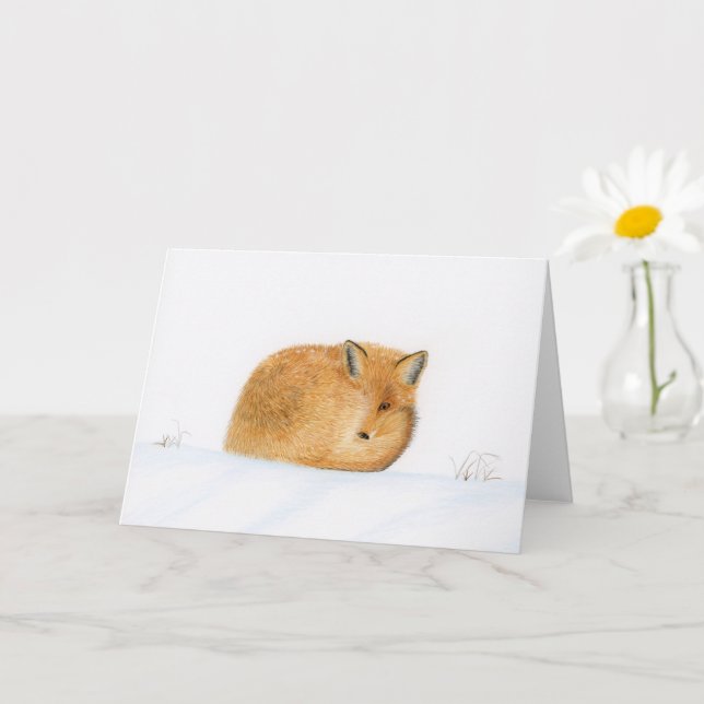 Fox im Schnee Weihnachten Karte (Kleine Pflanze)