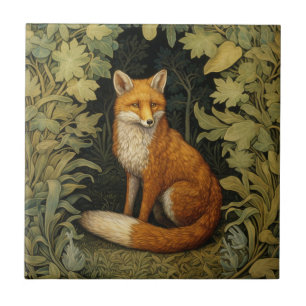 Fox im Wald, Jugendstil Fliese