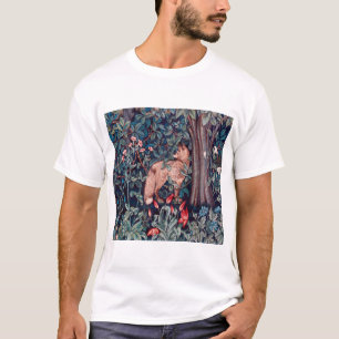 Fox im Wald, William Morris T-Shirt