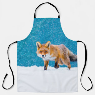 Fox im Winter. Rotfuchs, Vulpes vulpes, Scharfschü Schürze