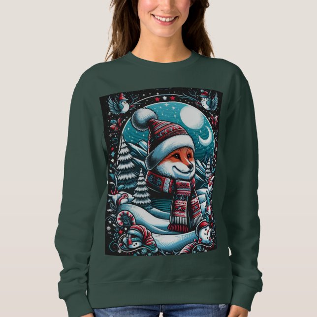 Fox im Winter Sweatshirt (Vorderseite)