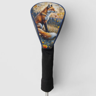Fox in a Floral Meadow Golf Headcover