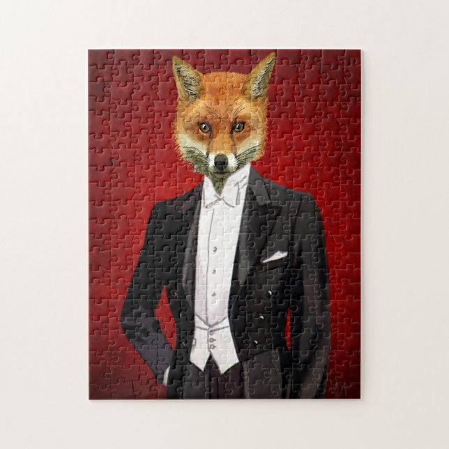 Fox in Abend Anzug, Portrait (Vertikal)