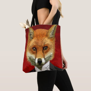 Fox in Abend Anzug, Portrait Tasche