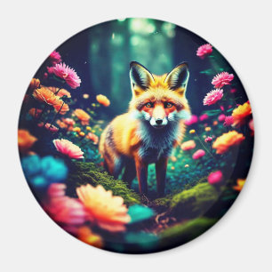 "Fox in Bloom" Magnet