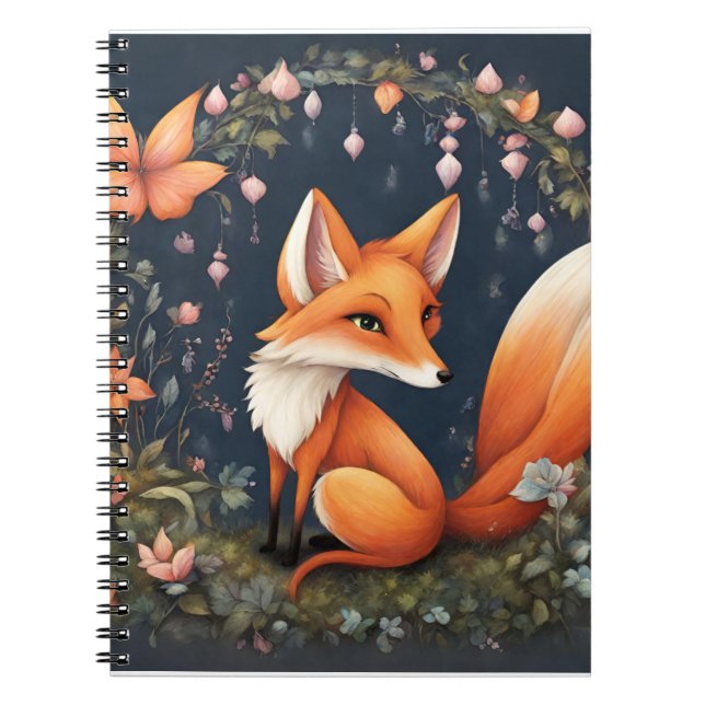 Fox in Bloom Notizblock (Vorderseite)